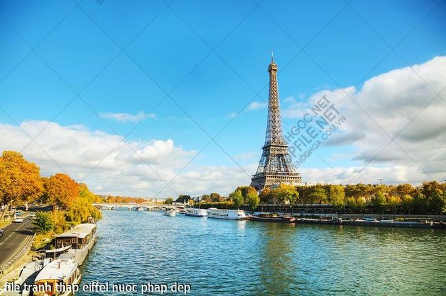 file tranh thap eiffel nuoc phap dep